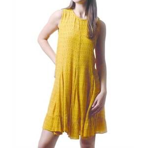 NEW THE ENKAY CLOTHING sleeveless summer dress in mustard